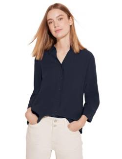 STREET ONE Damen A344667 Crepe Bluse, deep Blue, 40 von Street One