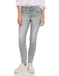 STREET ONE Damen A377260 Jeans Slim und High, Light Grey Random wash, 34W / 30L von Street One