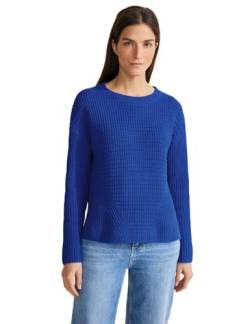 STREET ONE Damen Grobstrick Pullover, fresh intense gentle blue, 38 von Street One