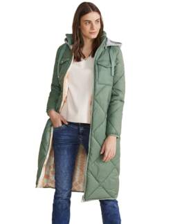 STREET ONE Damen Steppjacke Lang, dune green, 38 von Street One