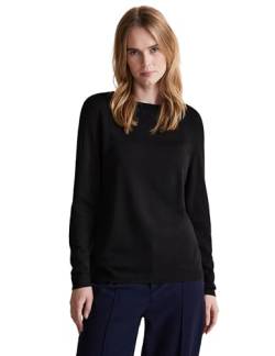 STREET ONE Damen Style OPR U-Boat Pullover Strickpullover, Black, 36 von Street One