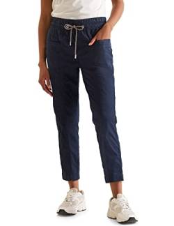 STREET ONE Damen Style Qr Bonny Light Cotton Twill Solid Cargohose, Deep Blue, 34W / 28L EU von Street One