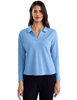 Street One Damen A319139 Poloshirt, Bay Blue Melange, 44 von Street One