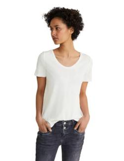 Street One Damen Basic Kurzarmshirt off white 36 von Street One