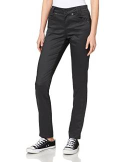 Street One Damen Damenhose Fit Middle Waist Slim Legs Coated Hose,Black (12552),W34/L32 von Street One