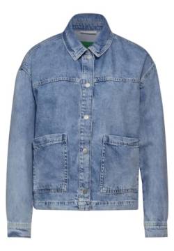 Street One Damen A212143 Jeansjacke, Light Blue Authentic Wash, 44 EU von Street One