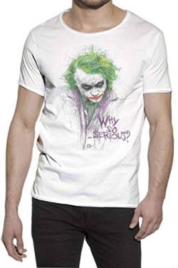 T-Shirt mit Aufdruck Joker 18-38-2 Color Urban Slub Men Herren 100% Baumwolle Modell TSUASLB, Figuren, Joker 18-38-2, Weiß, Joker 18-38-2 Large von Street