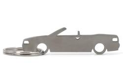 Silhouette Metall Autoschlüssel Carshape Schlüsselanhänger Anhänger Zubehör Edelstahl Kompatibel mit Audi 80 Cabrio von Streetculture