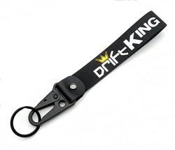 Streetculture Drift King - Nylon Jet Tag Schlüsselanhänger - Auto Garage Custom Car Accessories Zubehör Lanyard Schlüsselband Drifting Jdm Keychain von Streetculture