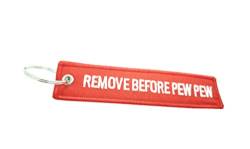 Streetculture Remove Before Pew Pew Nylon Jet Tag Schlüsselanhänger langlebig und robust - Accessories Zubehör Lanyard Schlüsselband Keychain von Streetculture