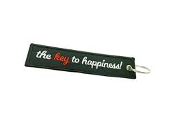 Streetculture THE KEY TO HAPPINESS! Nylon Schlüsselanhänger Jet Tag langlebig und robust - Lanyard Schlüsselband Keychain von Streetculture