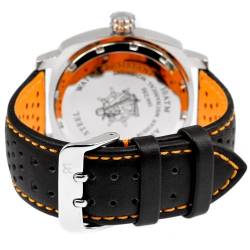 Strela Uhrenarmband von Piero Magli aus Kunstleder Lorica in Schwarz HighTec Armband mit Edelstahl-Doppelschließe wasserfest und schmutzabweisend ideal für Sport 18mm 20mm 22mm 24mm von Strela
