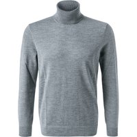 Strellson Herren Rollkragenpullover grau Merinowolle unifarben von Strellson