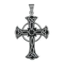 HERREN Qualität Groß Keltisches Kreuz Anhänger - 925 Sterlingsilber von Strictly Gifts