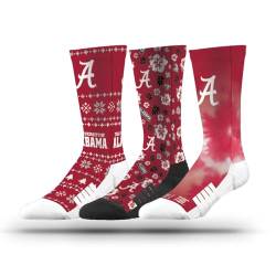 Strideline NCAA Herrensocken, 3er-Pack, Batikfärbung, tropische und hässliche Weihnachten), Team-Farbe, Einheitsgröße von Strideline