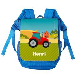 Striefchen® Kinder-Rucksack mit Namen - Traktor - ideal für den Kindergarten von Striefchen