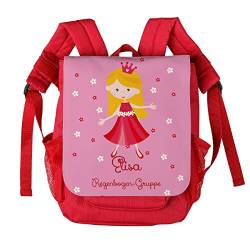 Striefchen® Prinzessin Kinderrucksack mit Wunschname Rot von Striefchen