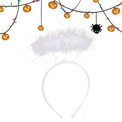 Engelsflügel Kostü,Verstellbares Feder-Engelsflügel-Kostü für Erwachsene - Halloween-Cosplay-Kostüme oder Halo-Stirnband, Mädchen-Accessoires für Halloween-Weihnachtsfeier Stronrive von Stronrive