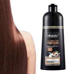 Schwarzes Haarfärbe-Shampoo,500 ml pflanzliches schwarzes Haarfärbeshampoo für Männer und Frauen | Schnell wirkende, nicht verblassende Haarfarbe mit antihaftbeschichteter Kopfhaut – schützt Stronrive von Stronrive