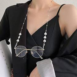 Sttiafay Perlen Brille Kette Für Frauen Herz Perlen Maske Brille Riemen Sonnenbrille Retainer Cord Brille Lanyard Geschenke Für Sie von Sttiafay