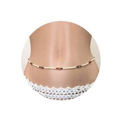 Sttiafay Perlen-Taillenkette, Bohemian-Stil, Stretch, Bauchgürtel, sexy Bikini-Geschirr, elastische Körperkette, Schmuck für Frauen (Style_B) von Sttiafay