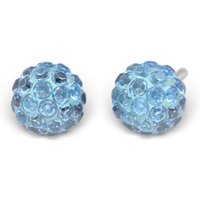 Studex Paar Ohrstecker Tube Cube Hypoallergenic Earrings Ohrringe Aquamarin Feuerball 8mm von Studex