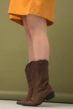 Cowboy-Stiefel, Damen, braun, Größe: 41, Leder/Synthetische Fasern, Studio Untold von Studio Untold