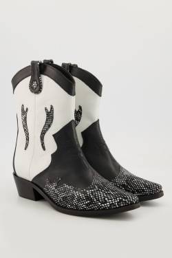 Cowboy-Stiefel, Damen, schwarz, Größe: 41, Polyester/Leder, Studio Untold von Studio Untold