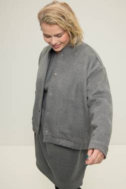 Große Größen Blouson, Damen, blau, Größe: 42/44, Polyester/Wolle, Studio Untold von Studio Untold