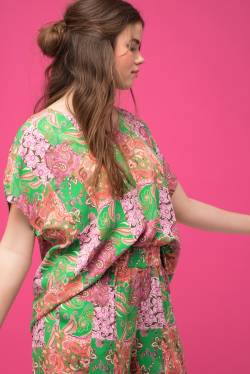 Große Größen Blusenshirt, Damen, rosa, Größe: 42/44, Viskose, Studio Untold von Studio Untold