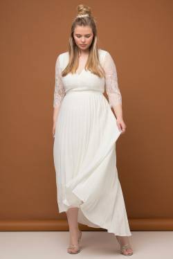 Große Größen Hochzeitskleid, Damen, weiß, Größe: 44, Polyester/Synthetische Fasern, Studio Untold von Studio Untold