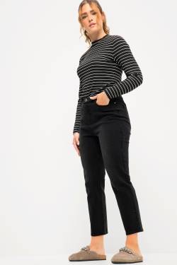 Große Größen Mom-Jeans, Damen, schwarz, Größe: 48, Baumwolle, Studio Untold von Studio Untold