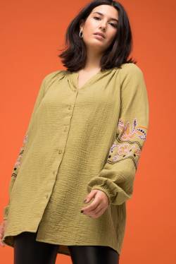 Große Größen Musselin-Bluse, Damen, grün, Größe: 42/44, Baumwolle, Studio Untold von Studio Untold