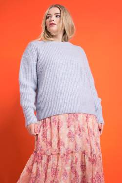 Große Größen Pullover, Damen, blau, Größe: 42/44, Polyester, Studio Untold von Studio Untold