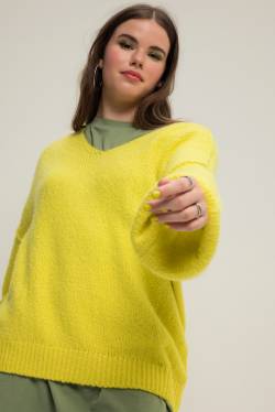 Große Größen Pullover, Damen, gelb, Größe: 50/52, Synthetische Fasern/Wolle, Studio Untold von Studio Untold