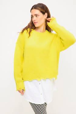 Große Größen Pullover, Damen, gelb, Größe: 54/56, Polyester, Studio Untold von Studio Untold