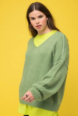 Große Größen Pullover, Damen, grün, Größe: 54/56, Synthetische Fasern/Wolle, Studio Untold von Studio Untold
