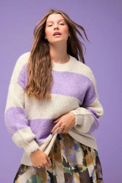 Große Größen Pullover, Damen, lila, Größe: 46/48, Synthetische Fasern/Wolle, Studio Untold von Studio Untold