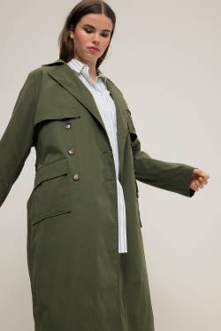 Große Größen Trenchcoat, Damen, grün, Größe: 42/44, Polyester, Studio Untold von Studio Untold