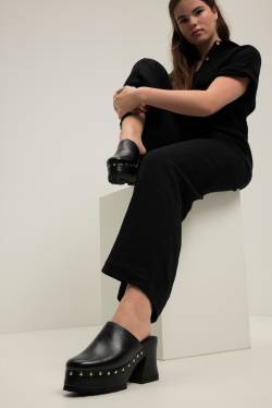 Leder-Clogs, Damen, schwarz, Größe: 38, Leder, Studio Untold von Studio Untold