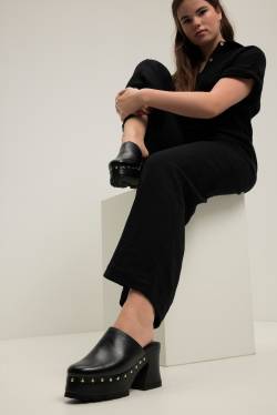 Leder-Clogs, Damen, schwarz, Größe: 39, Leder, Studio Untold von Studio Untold