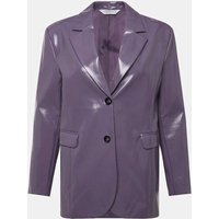 Studio Untold Blusenblazer Blazer Wide Shape Lackleder-Optik Revers Langarm von Studio Untold