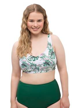 Studio Untold Damen große Größen Übergrößen Plus Size Bikini Top, Softcups, drapierte Büste, Blätter Print Offwhite 52 817934200-52 von Studio Untold