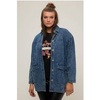 Studio Untold Hemdbluse Jeanshemd oversized Klappentaschen Hemdkragen von Studio Untold