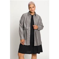 Studio Untold Lederjacke Hemdjacke Lederoptik Wide Shape Langarm von Studio Untold