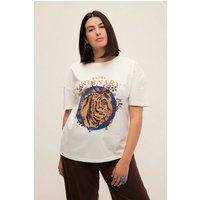 Studio Untold Rundhalsshirt T-Shirt oversized Tiger Print Rundhals Halbarm von Studio Untold