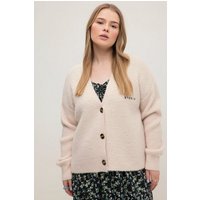 Studio Untold Strickjacke Strickjacke oversized Rippstrick V-Ausschnitt von Studio Untold