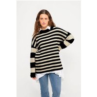 Studio Untold Strickpullover Pullover oversized Streifenmix Rundhals Langarm von Studio Untold