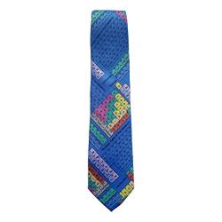 Coloured Periodic Tables on blue repeating 100% Polyester Classic Tie von Studio