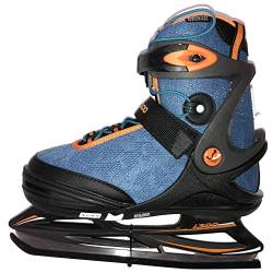 Stuf Kinder Schlittschuhe Ice Skate I300 Jr blau schwarz orange - 38-41 von Stuf